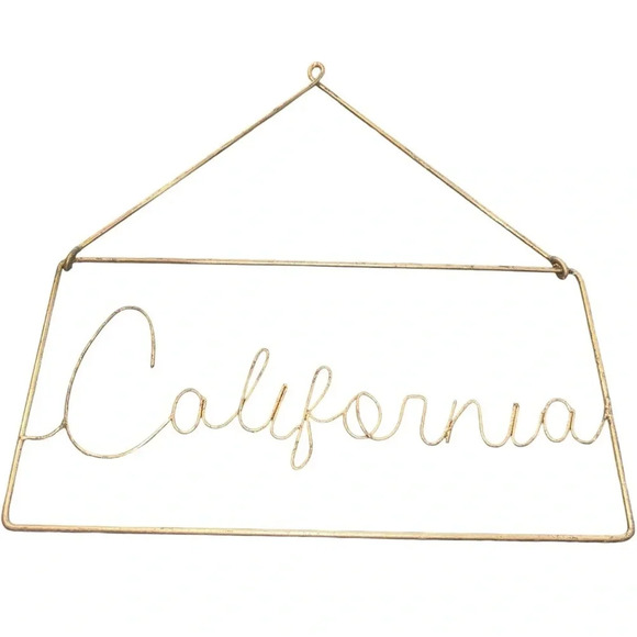 Gold metal california wall hanging - Picture 2 of 12